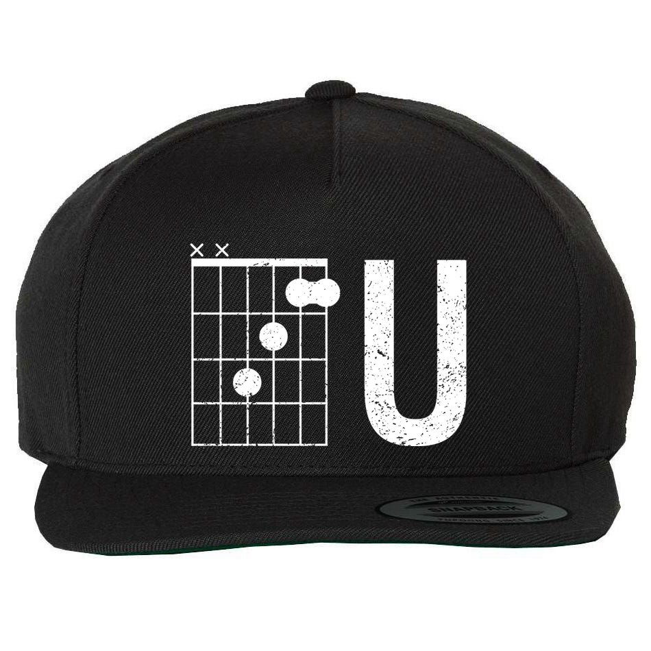 F U Guitar Chord Music Wool Snapback Cap