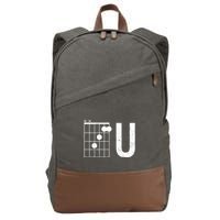 F U Guitar Chord Music Cotton Canvas Backpack
