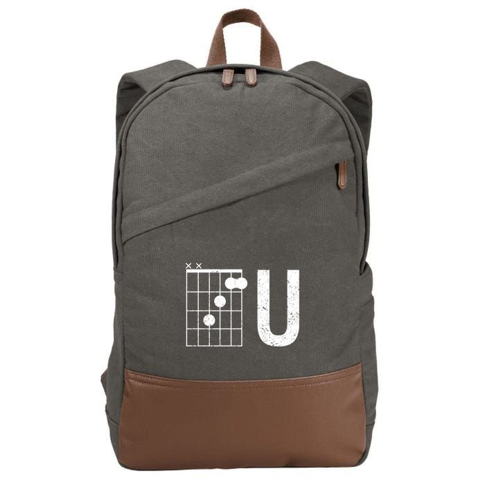 F U Guitar Chord Music Cotton Canvas Backpack