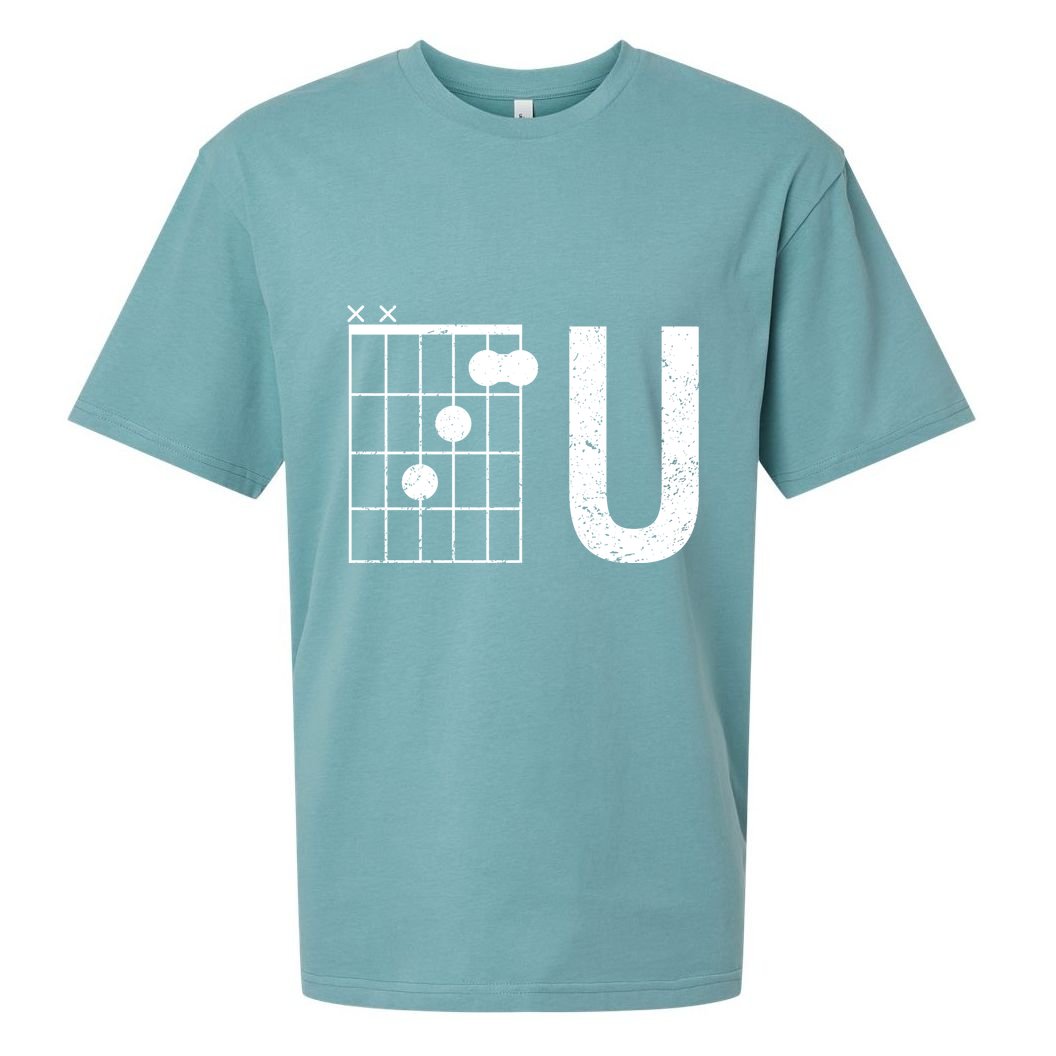 F U Guitar Chord Music Sueded Cloud Jersey T-Shirt