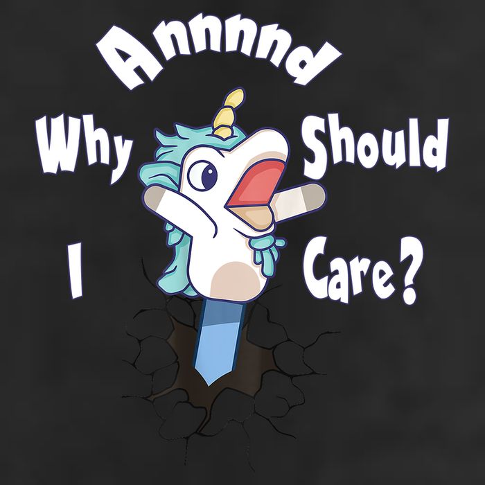 Funny Unicorn Gift And Why Should I Care? Golf Towel