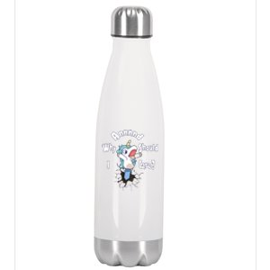 Funny Unicorn Gift And Why Should I Care? Stainless Steel Insulated Water Bottle