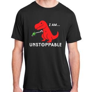 Funny Unstoppable Gift Funny TRex Dinosaur Gift Adult ChromaSoft Performance T-Shirt