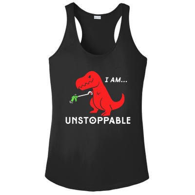 Funny Unstoppable Gift Funny TRex Dinosaur Gift Ladies PosiCharge Competitor Racerback Tank