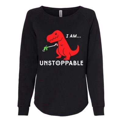 Funny Unstoppable Gift Funny TRex Dinosaur Gift Womens California Wash Sweatshirt