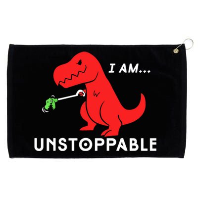 Funny Unstoppable Gift Funny TRex Dinosaur Gift Grommeted Golf Towel