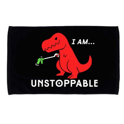 Funny Unstoppable Gift Funny TRex Dinosaur Gift Microfiber Hand Towel