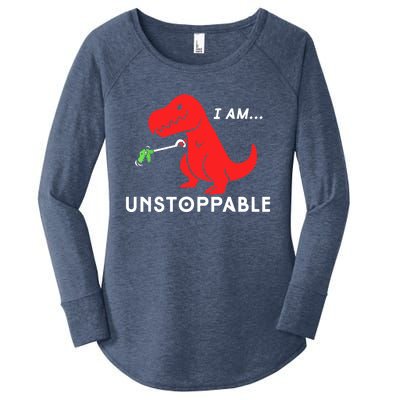 Funny Unstoppable Gift Funny TRex Dinosaur Gift Women's Perfect Tri Tunic Long Sleeve Shirt