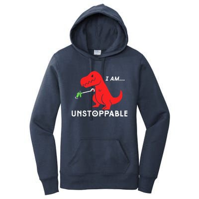 Funny Unstoppable Gift Funny TRex Dinosaur Gift Women's Pullover Hoodie