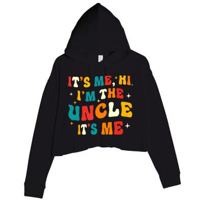 Funny Uncle Gifts Cool Uncle Crop Fleece Hoodie