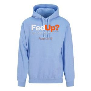 Fed Up Give God Control Christian Jesus Unisex Surf Hoodie