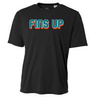 Fins Up Gift For Miami Sport Fan Cooling Performance Crew T-Shirt