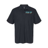 Fins Up Gift For Miami Sport Fan Softstyle Adult Sport Polo