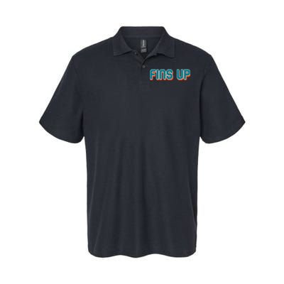 Fins Up Gift For Miami Sport Fan Softstyle Adult Sport Polo