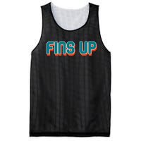 Fins Up Gift For Miami Sport Fan Mesh Reversible Basketball Jersey Tank