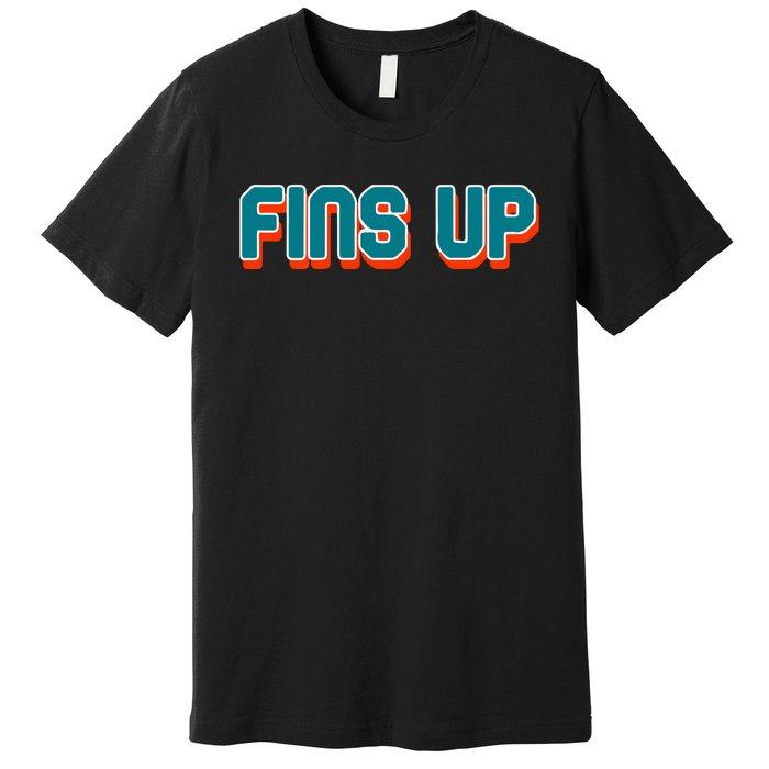 Fins Up Gift For Miami Sport Fan Premium T-Shirt