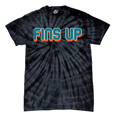 Fins Up Gift For Miami Sport Fan Tie-Dye T-Shirt