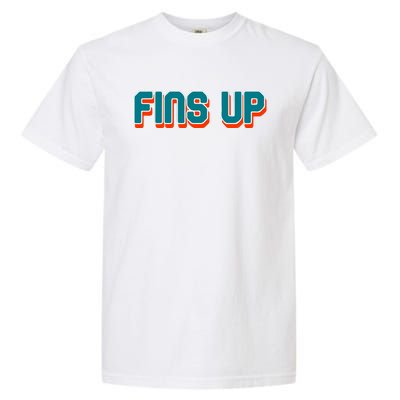 Fins Up Gift For Miami Sport Fan Garment-Dyed Heavyweight T-Shirt