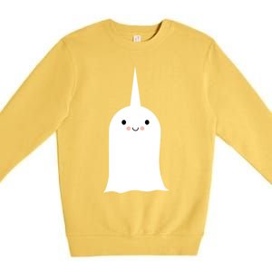 Friendly Unicorn Ghost Boonicorn Gift Premium Crewneck Sweatshirt