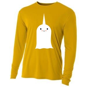 Friendly Unicorn Ghost Boonicorn Gift Cooling Performance Long Sleeve Crew