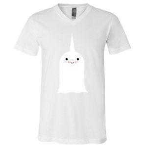 Friendly Unicorn Ghost Boonicorn Gift V-Neck T-Shirt