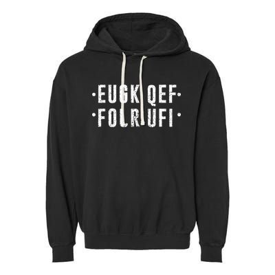 Fold Up Hidden Message Fuck Off Garment-Dyed Fleece Hoodie