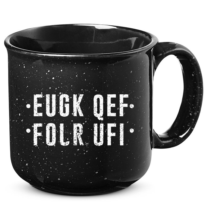 Fold Up Hidden Message Fuck Off 15oz Campfire Ceramic Mug