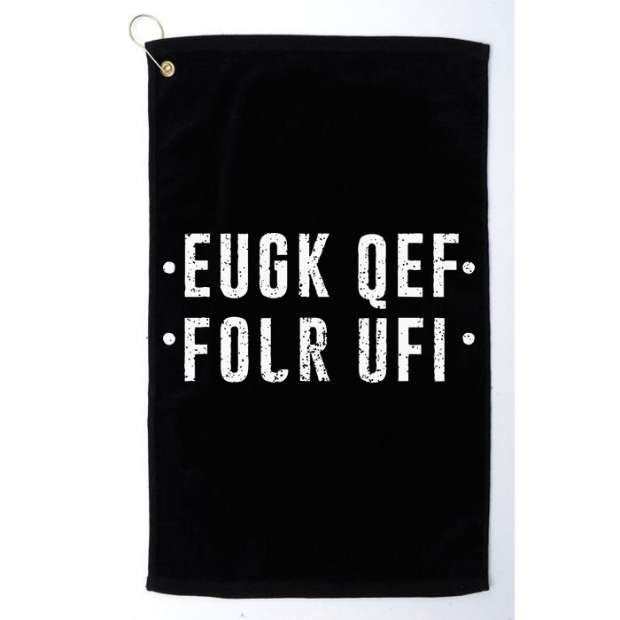 Fold Up Hidden Message Fuck Off Golf Towel