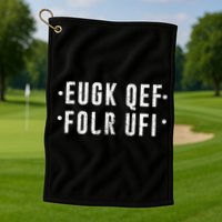 Fold Up Hidden Message Fuck Off Golf Towel
