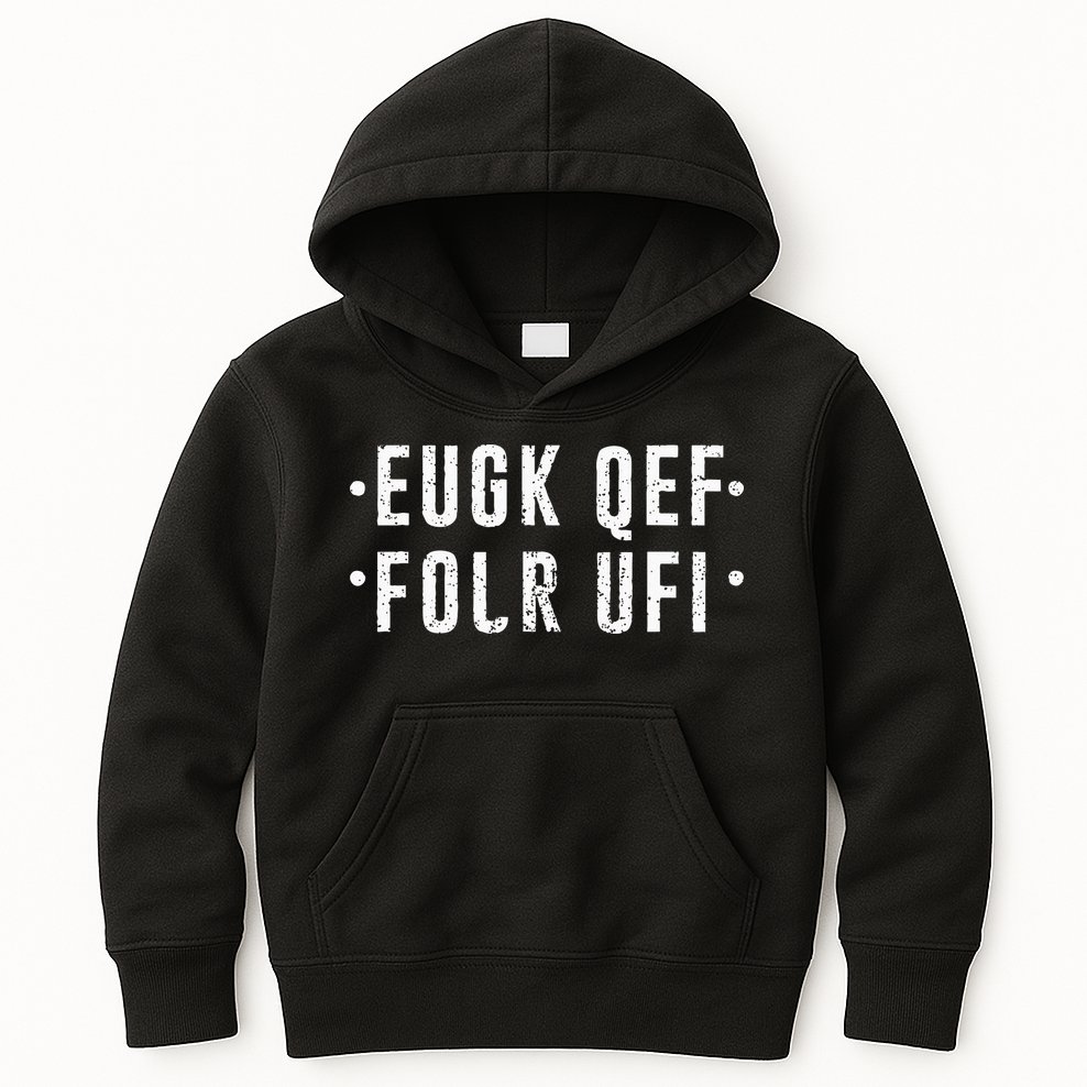 Fold Up Hidden Message Fuck Off Kids Hoodie