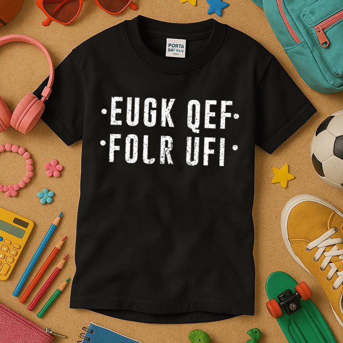 Fold Up Hidden Message Fuck Off Kids T-Shirt