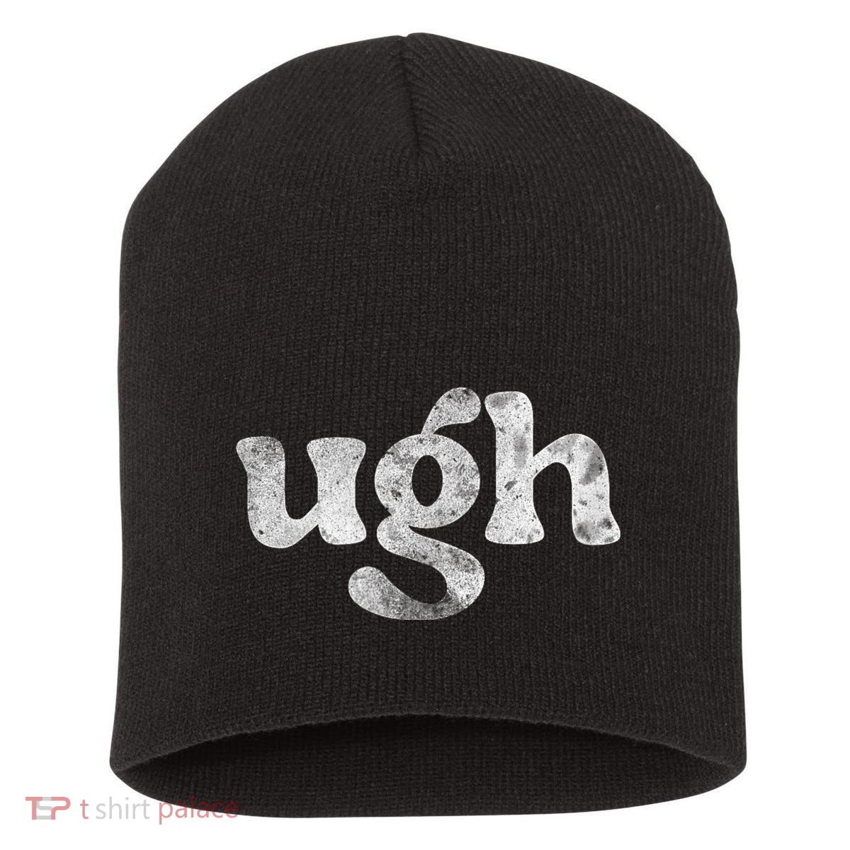 Funny Ugh Humorous Disgusted Women Sarcastic Humor Short Acrylic Beanie