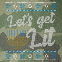 Funny Ugly Hanukkah Lets Get Lit Menorah Legacy Tie Dye Trucker Hat