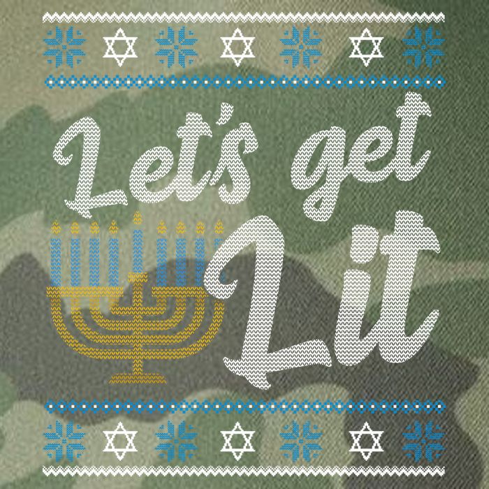 Funny Ugly Hanukkah Lets Get Lit Menorah Legacy Tie Dye Trucker Hat