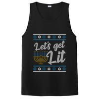Funny Ugly Hanukkah Lets Get Lit Menorah PosiCharge Competitor Tank
