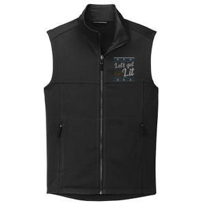 Funny Ugly Hanukkah Lets Get Lit Menorah Collective Smooth Fleece Vest