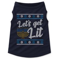 Funny Ugly Hanukkah Lets Get Lit Menorah Doggie Tank