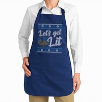 Funny Ugly Hanukkah Lets Get Lit Menorah Apron