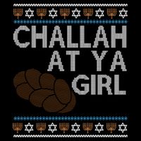 Funny Ugly Hanukkah Challah At Ya Girl Drawstring Bag