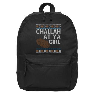 Funny Ugly Hanukkah Challah At Ya Girl 16 in Basic Backpack
