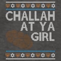 Funny Ugly Hanukkah Challah At Ya Girl Vector Backpack