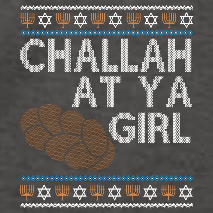 Funny Ugly Hanukkah Challah At Ya Girl Vector Backpack