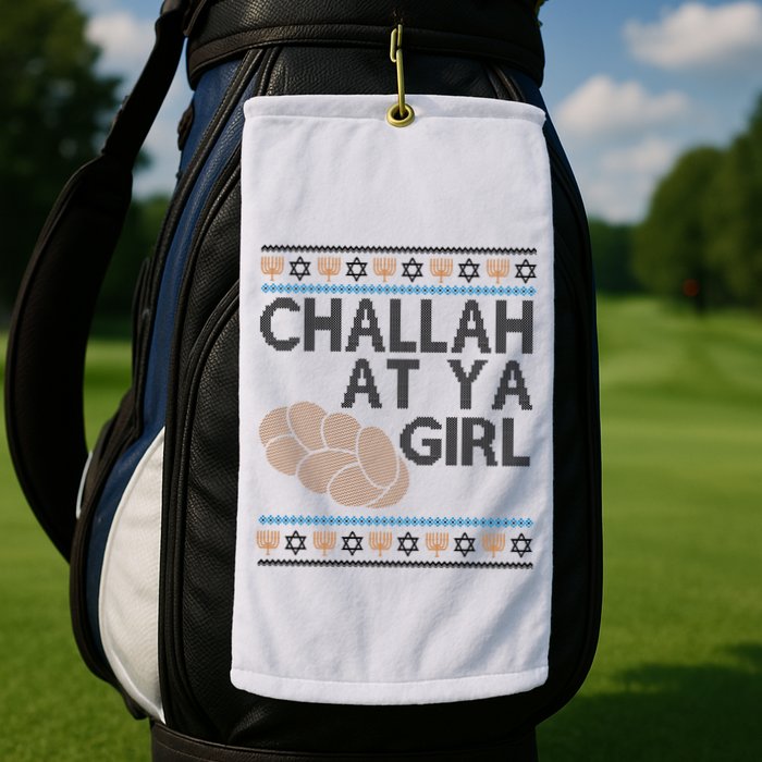 Funny Ugly Hanukkah Challah At Ya Girl Golf Towel