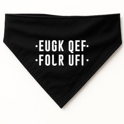 Fold Up Hidden Message F Off Funny Word USA-Made Doggie Bandana