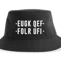 Fold Up Hidden Message F Off Funny Word Sustainable Bucket Hat