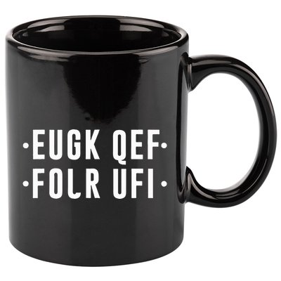 Fold Up Hidden Message F Off Funny Word 11oz C Handle Ceramic Mug
