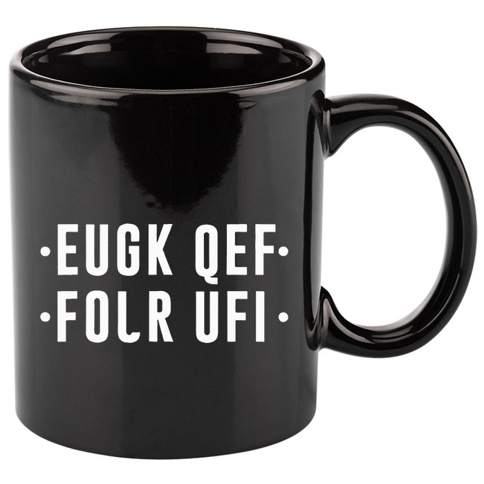 Fold Up Hidden Message F Off Funny Word 11oz C Handle Ceramic Mug