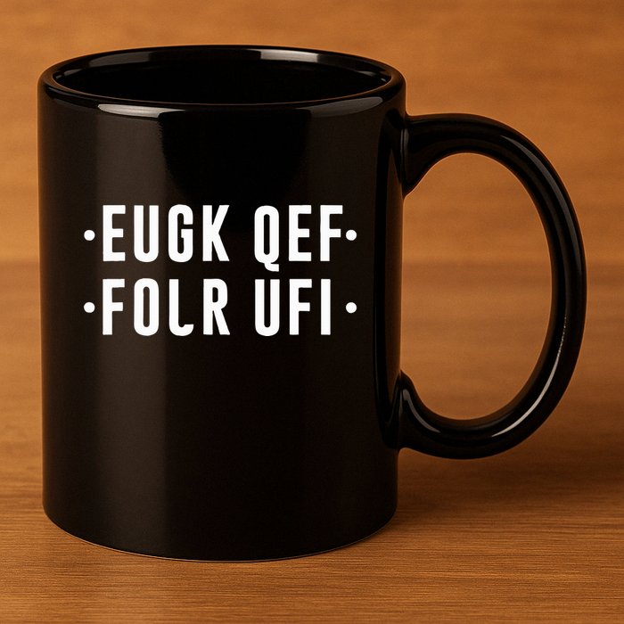 Fold Up Hidden Message F Off Funny Word 11oz C Handle Ceramic Mug