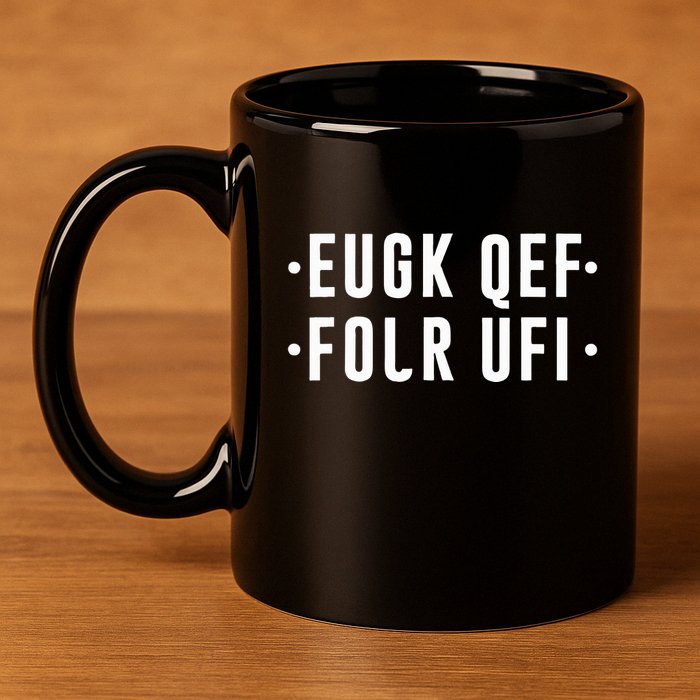 Fold Up Hidden Message F Off Funny Word 11oz C Handle Ceramic Mug