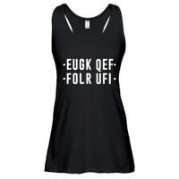 Fold Up Hidden Message F Off Funny Word Ladies Essential Flowy Tank